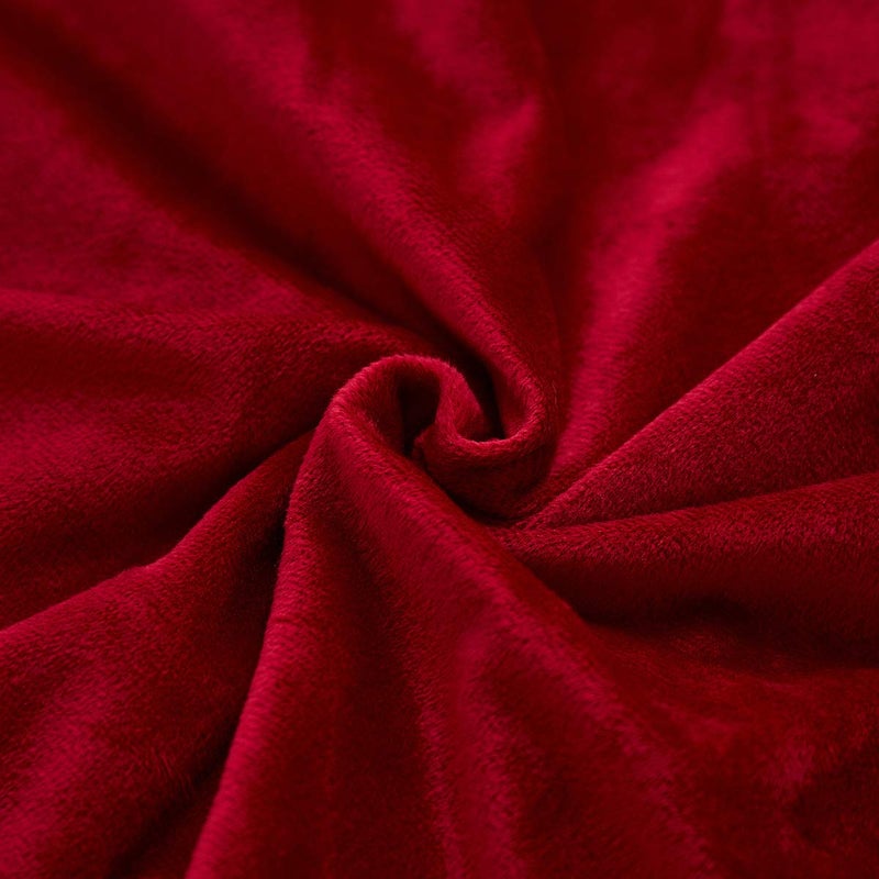 JAUXIO Diamond Pinch Pleated Crystal Velvet Pillowcases 2 Pack Solid Pintuck Throw Cushion Cover for Home Decor Hidden Zipper Closure (Burgundy, Standard) - Image 5